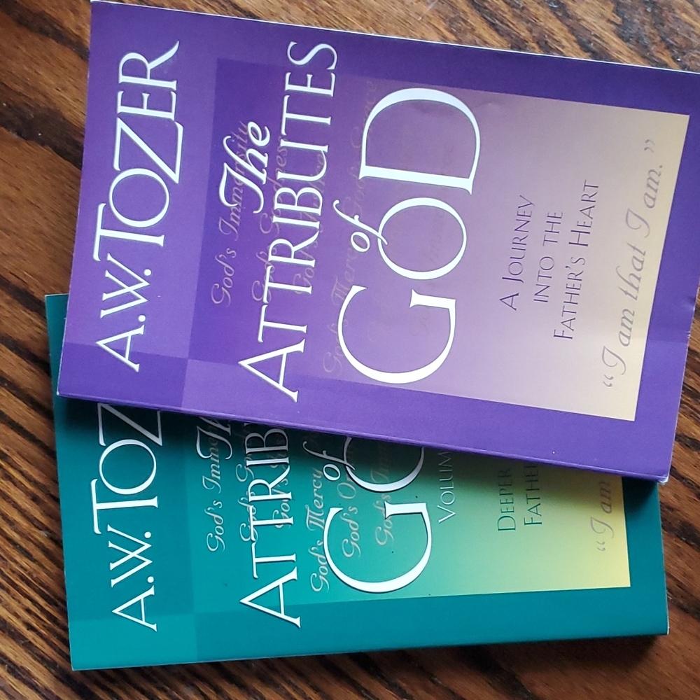 A W Tozer, Attributes of God, 2 books. SOLD
